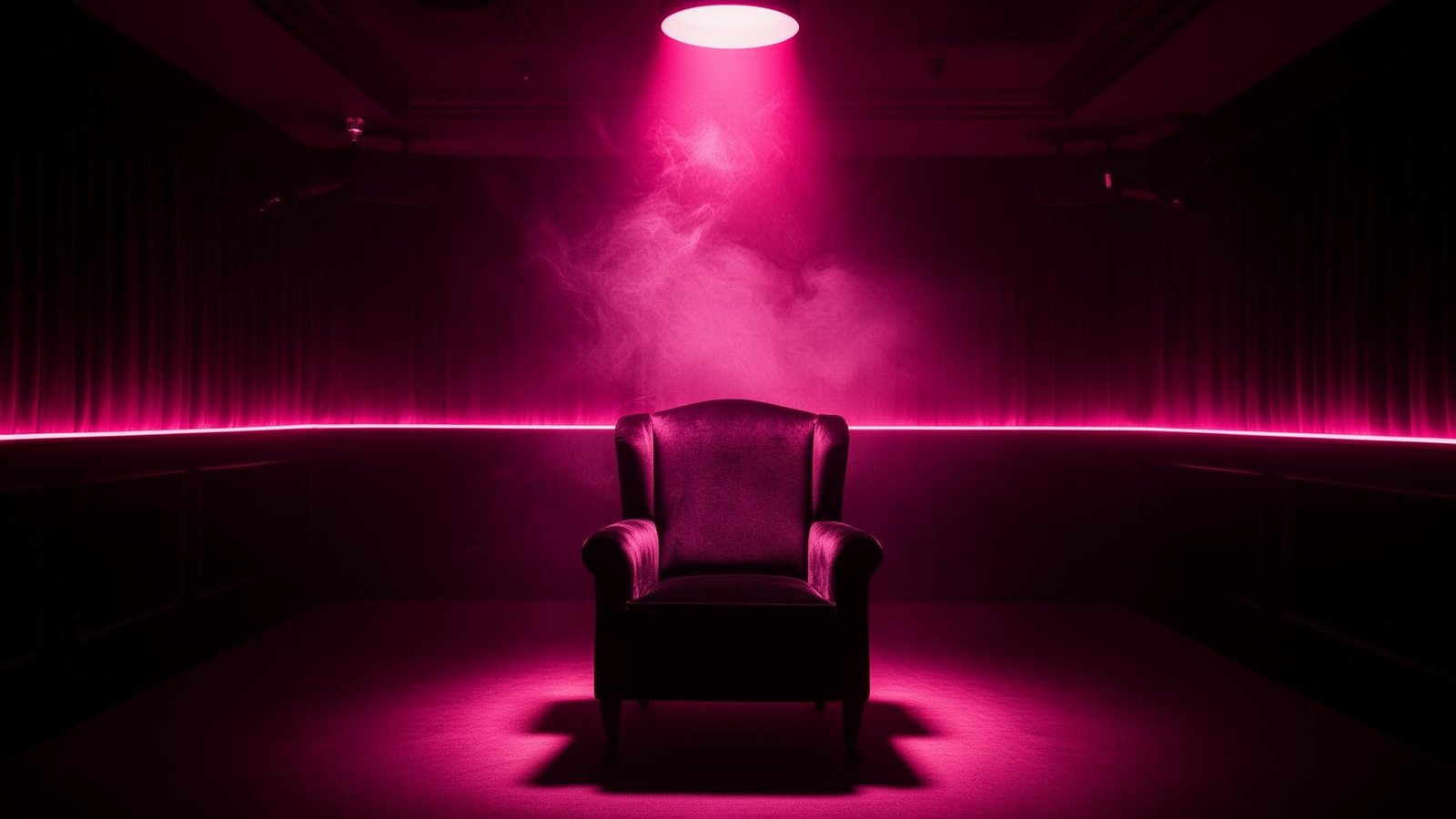 Private velvet armchair in the lap dance room at Dollhouse Lounge Barcelona